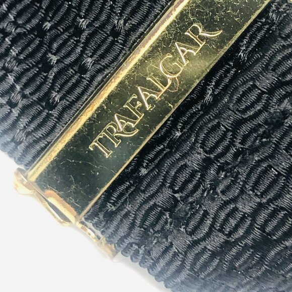 Trafalgar Men's Suspenders Braces - Black Pebbled & Burgundy Leather Adjustable - Picture 6 of 9